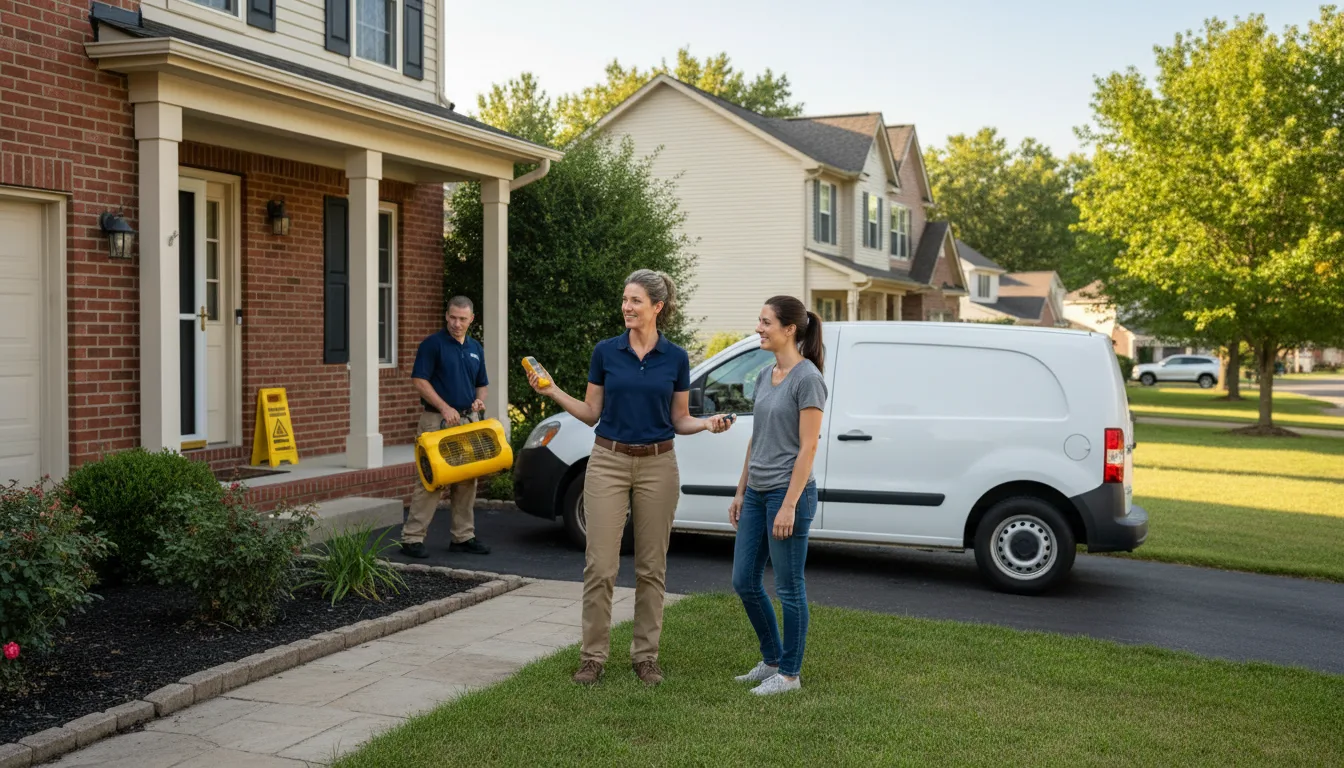 Residential water damage restoration in Slovan, PA